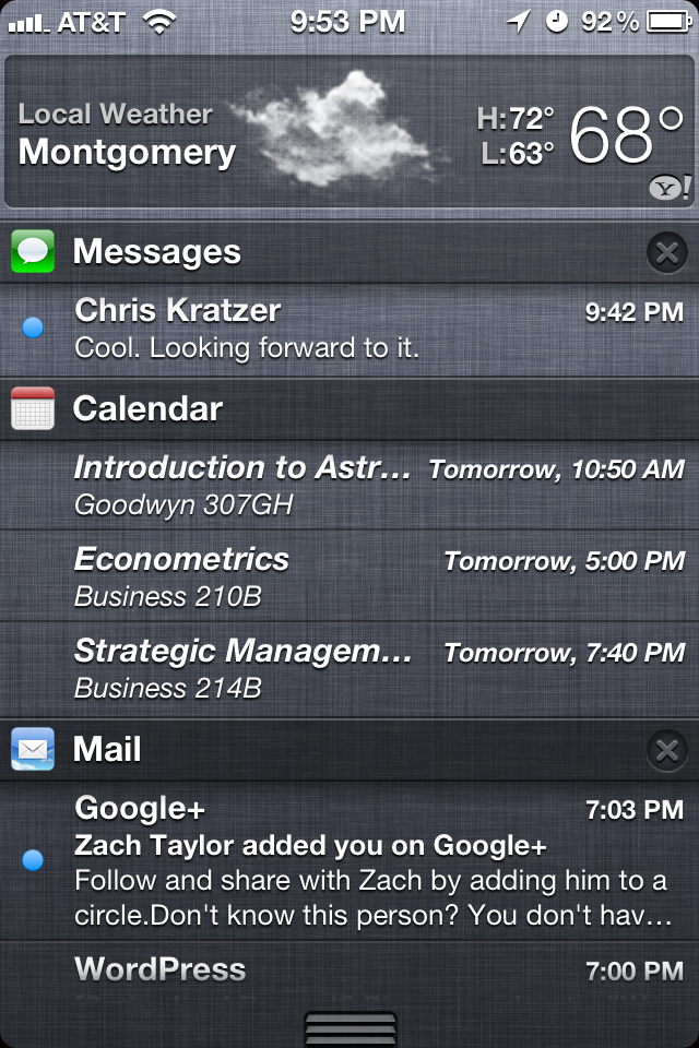 Notification Center